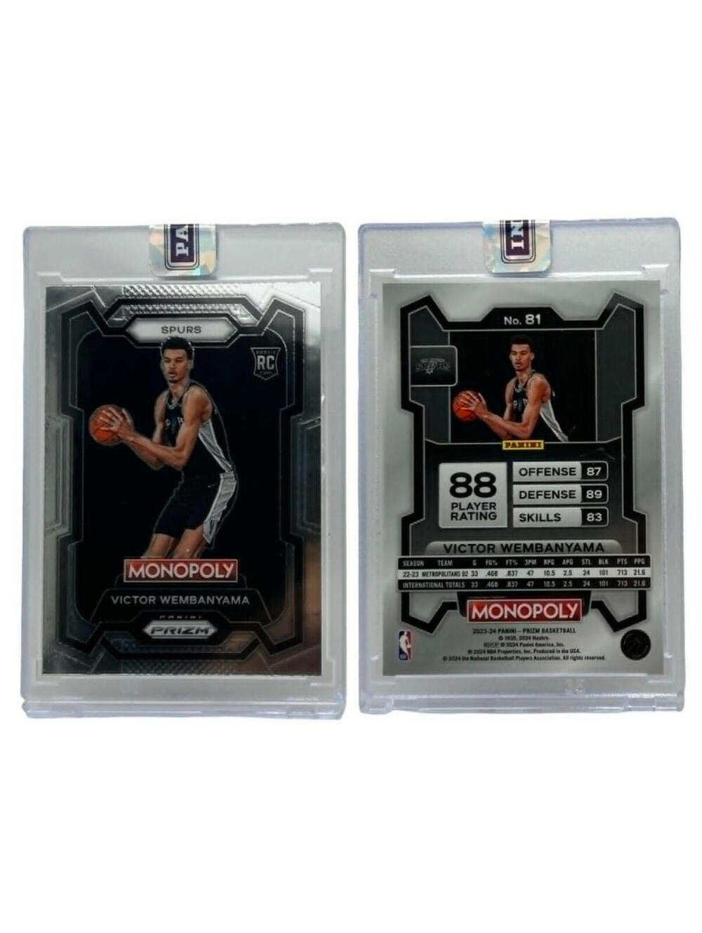 2023-24 Panini Prizm Monopoly #81 Victor Wembanyama Spurs Rookie Card (RC)